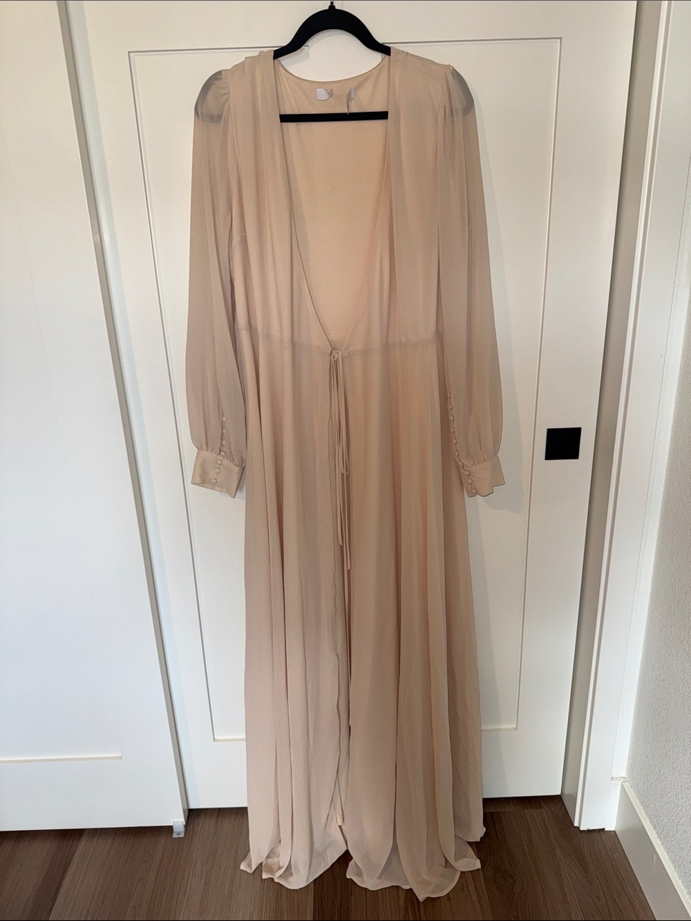 Blush Pink Flowing Maxi Dress